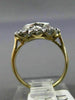 ANTIQUE WIDE .45CT DIAMOND 14K 2TONE GOLD SOLITAIRE MULTI HEART SQUARE RING 2568