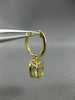 ESTATE .53CT DIAMOND 14K YELLOW GOLD 3D SOLITAIRE HALO FLOATING HANGING EARRINGS