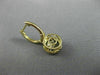 ESTATE .53CT DIAMOND 14K YELLOW GOLD 3D SOLITAIRE HALO FLOATING HANGING EARRINGS