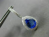 ESTATE LARGE 7.0CT DIAMOND & AAA TANZANITE 14KT WHITE GOLD DOUBLE HALO EARRINGS