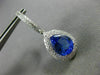 ESTATE LARGE 7.0CT DIAMOND & AAA TANZANITE 14KT WHITE GOLD DOUBLE HALO EARRINGS