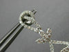 ESTATE LARGE 1.63CT DIAMOND 18KT WHITE GOLD 3D TEAR DROP LEAF HANGING EARRINGS