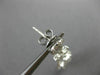 ESTATE LARGE 1.63CT DIAMOND 18KT WHITE GOLD 3D TEAR DROP LEAF HANGING EARRINGS