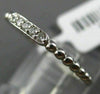 ESTATE .04CT ROUND DIAMOND 14K WHITE GOLD 3D FIVE STONE MILGRAIN BEADED FUN RING