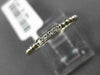 ESTATE .04CT ROUND DIAMOND 14K WHITE GOLD 3D FIVE STONE MILGRAIN BEADED FUN RING