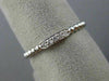 ESTATE .04CT ROUND DIAMOND 14K WHITE GOLD 3D FIVE STONE MILGRAIN BEADED FUN RING