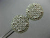 ESTATE LARGE 1.30CT DIAMOND 14KT WHITE GOLD 3D FILIGREE SCREW BACK STUD EARRINGS