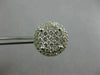 ESTATE LARGE 1.30CT DIAMOND 14KT WHITE GOLD 3D FILIGREE SCREW BACK STUD EARRINGS