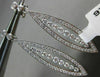 ESTATE LARGE 1.72CT DIAMOND 18KT WHITE GOLD 3D MARQUISE SHAPE HANGING EARRINGS