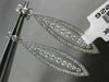 ESTATE LARGE 1.72CT DIAMOND 18KT WHITE GOLD 3D MARQUISE SHAPE HANGING EARRINGS