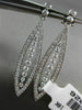 ESTATE LARGE 1.72CT DIAMOND 18KT WHITE GOLD 3D MARQUISE SHAPE HANGING EARRINGS