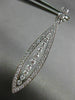 ESTATE LARGE 1.72CT DIAMOND 18KT WHITE GOLD 3D MARQUISE SHAPE HANGING EARRINGS