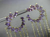 ESTATE LARGE 10.0CT AAA AMETHYST 14K YELLOW GOLD FLOWER JOURNEY HANGING EARRINGS