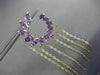 ESTATE LARGE 10.0CT AAA AMETHYST 14K YELLOW GOLD FLOWER JOURNEY HANGING EARRINGS