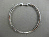 ESTATE LARGE 2.52CT DIAMOND 18K WHITE GOLD 3D DOUBLE SIDED HOOP HANGING EARRINGS