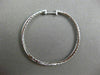 ESTATE LARGE 2.52CT DIAMOND 18K WHITE GOLD 3D DOUBLE SIDED HOOP HANGING EARRINGS