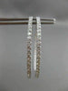 ESTATE LARGE 2.52CT DIAMOND 18K WHITE GOLD 3D DOUBLE SIDED HOOP HANGING EARRINGS