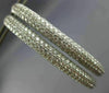 ESTATE EXTRA LARGE 7.64CT DIAMOND 18KT WHITE GOLD 3D OVAL HOOP HANGING EARRINGS