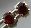 ESTATE .60CT AAA RUBY 14KT WHITE GOLD 3D CLASSIC SOLITAIRE ROUND STUD EARRINGS