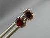 ESTATE .60CT AAA RUBY 14KT WHITE GOLD 3D CLASSIC SOLITAIRE ROUND STUD EARRINGS