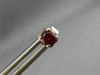 ESTATE .60CT AAA RUBY 14KT WHITE GOLD 3D CLASSIC SOLITAIRE ROUND STUD EARRINGS