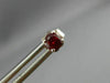 ESTATE .60CT AAA RUBY 14KT WHITE GOLD 3D CLASSIC SOLITAIRE ROUND STUD EARRINGS