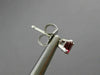 ESTATE .60CT AAA RUBY 14KT WHITE GOLD 3D CLASSIC SOLITAIRE ROUND STUD EARRINGS