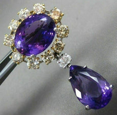 ANTIQUE EXTRA LARGE 38.51CT MULTI GEM 18KT YELLOW GOLD & PLATINUM 3D BROOCH PIN