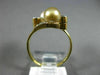ANTIQUE WIDE 1.1CT DIAMOND AAA SOUTH SEA PEARL 18KT YELLOW GOLD ANNIVERSARY RING