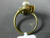 ANTIQUE WIDE 1.1CT DIAMOND AAA SOUTH SEA PEARL 18KT YELLOW GOLD ANNIVERSARY RING