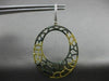 ESTATE EXTRA LARGE 3.68CT WHITE YELLOW & BLACK DIAMOND 18KT YELLOW GOLD EARRINGS