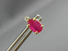 ESTATE 1.64CT DIAMOND & AAA RUBY 14KT YELLOW GOLD 3D CLASSIC OVAL STUD EARRINGS