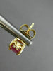 ESTATE 1.64CT DIAMOND & AAA RUBY 14KT YELLOW GOLD 3D CLASSIC OVAL STUD EARRINGS