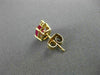 ESTATE 1.64CT DIAMOND & AAA RUBY 14KT YELLOW GOLD 3D CLASSIC OVAL STUD EARRINGS