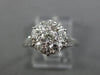 ANTIQUE LARGE .70CT DIAMOND 18KT WHITE GOLD 3D FILIGREE ENGAGEMENT RING #25806