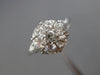 ANTIQUE LARGE .70CT DIAMOND 18KT WHITE GOLD 3D FILIGREE ENGAGEMENT RING #25806
