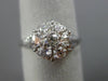 ANTIQUE LARGE .70CT DIAMOND 18KT WHITE GOLD 3D FILIGREE ENGAGEMENT RING #25806