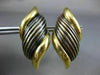 ESTATE EXTRA LARGE 18KT YELLOW GOLD LEAF SWIRL ITALIAN DESIGN CLIP ON EARRINGS