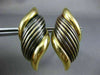 ESTATE EXTRA LARGE 18KT YELLOW GOLD LEAF SWIRL ITALIAN DESIGN CLIP ON EARRINGS