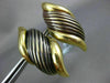 ESTATE EXTRA LARGE 18KT YELLOW GOLD LEAF SWIRL ITALIAN DESIGN CLIP ON EARRINGS