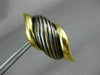 ESTATE EXTRA LARGE 18KT YELLOW GOLD LEAF SWIRL ITALIAN DESIGN CLIP ON EARRINGS