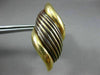 ESTATE EXTRA LARGE 18KT YELLOW GOLD LEAF SWIRL ITALIAN DESIGN CLIP ON EARRINGS