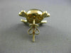 ESTATE LARGE .20CT ROUND DIAMOND 14KT YELLOW GOLD 3D HAPPY SKULL STUD EARRINGS