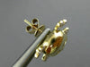 ESTATE LARGE .20CT ROUND DIAMOND 14KT YELLOW GOLD 3D HAPPY SKULL STUD EARRINGS