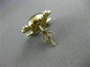ESTATE LARGE .20CT ROUND DIAMOND 14KT YELLOW GOLD 3D HAPPY SKULL STUD EARRINGS