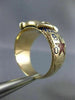 ANTIQUE .55CT OLD MINE DIAMOND & AAA ENAMEL 14K YELLOW GOLD BPOE MENS RING 26357