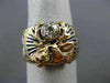 ANTIQUE .55CT OLD MINE DIAMOND & AAA ENAMEL 14K YELLOW GOLD BPOE MENS RING 26357