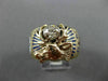 ANTIQUE .55CT OLD MINE DIAMOND & AAA ENAMEL 14K YELLOW GOLD BPOE MENS RING 26357