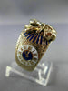 ANTIQUE .55CT OLD MINE DIAMOND & AAA ENAMEL 14K YELLOW GOLD BPOE MENS RING 26357