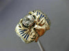ANTIQUE .55CT OLD MINE DIAMOND & AAA ENAMEL 14K YELLOW GOLD BPOE MENS RING 26357
